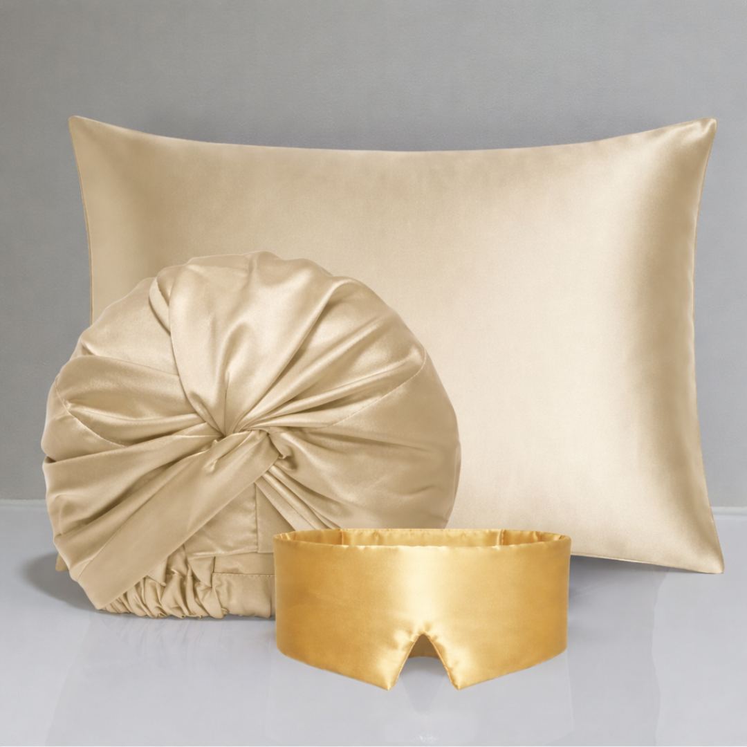 Fronha, Touca e Máscara de Seda 100% Mulberry  – Bellune®