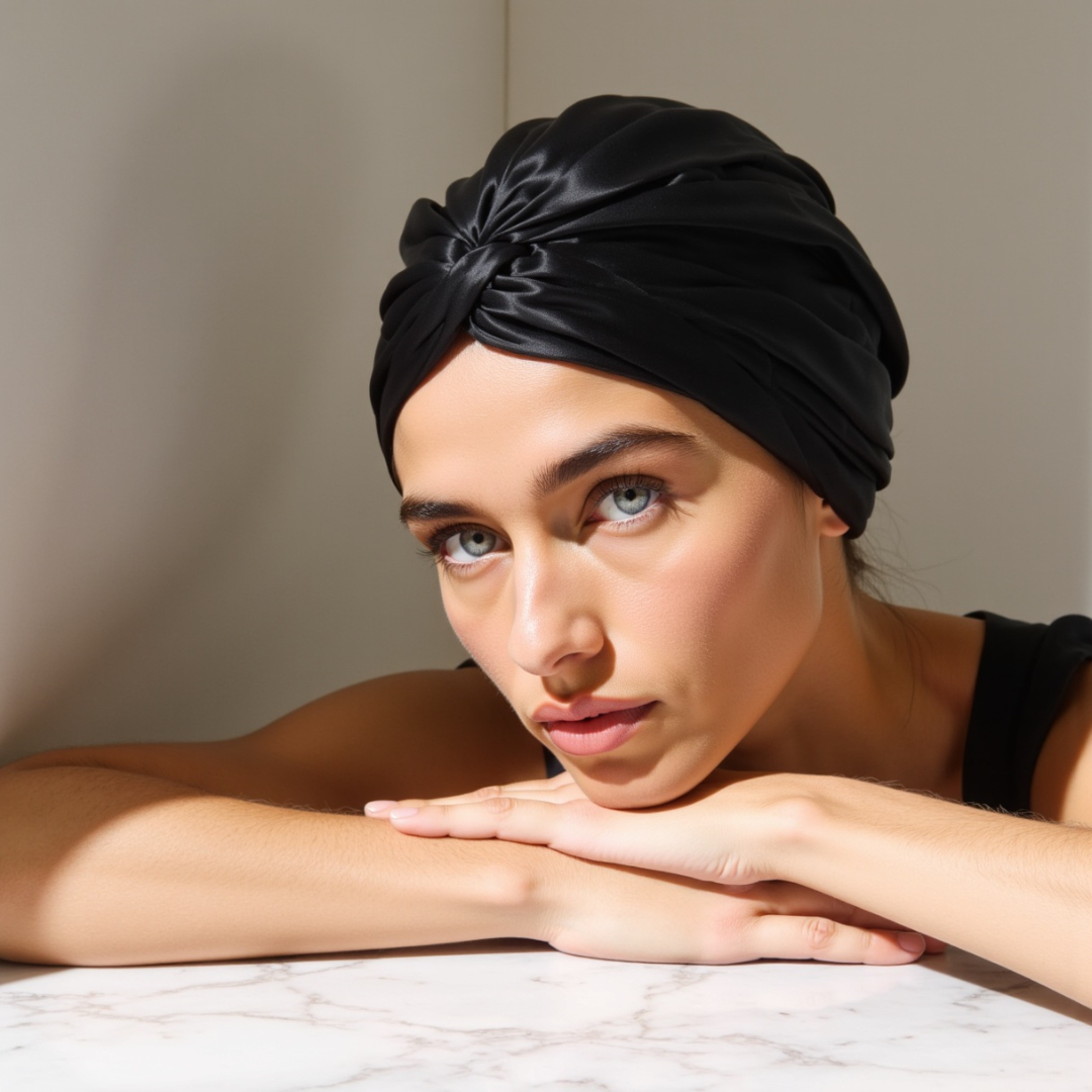 Kit Bellune® – Touca e Máscara de Seda Clássica