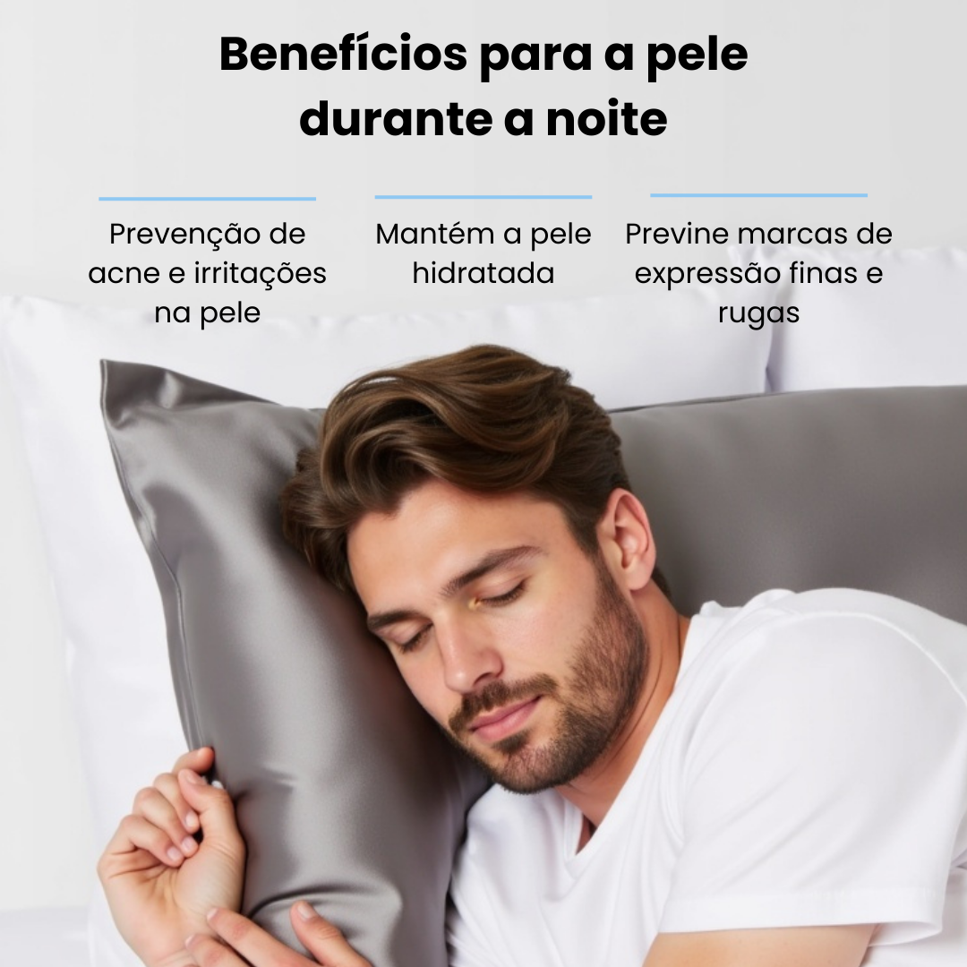 Kit Bellune® – 2 Fronhas e 1 Máscara de Seda Premium